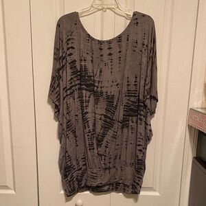 bryn Walker Charcoal Tie-Dye Tunic